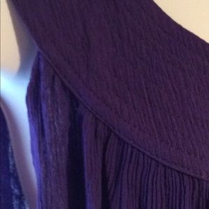 Purple sleeveless shift dress